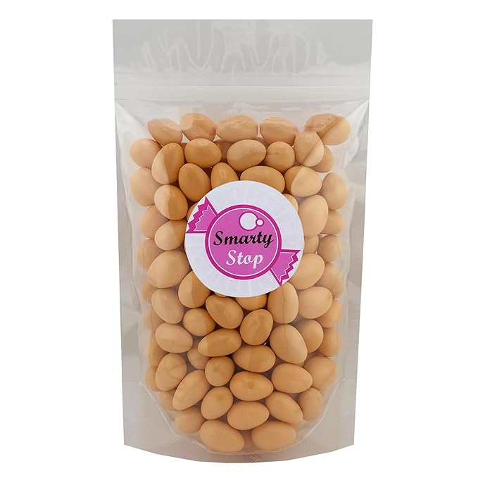 Smarty Stop Jordan Almonds Candy – Pastel Candy-Coated Almonds Edible Confectionery Snack (Light Orange 5 Pound (Pack of 1))