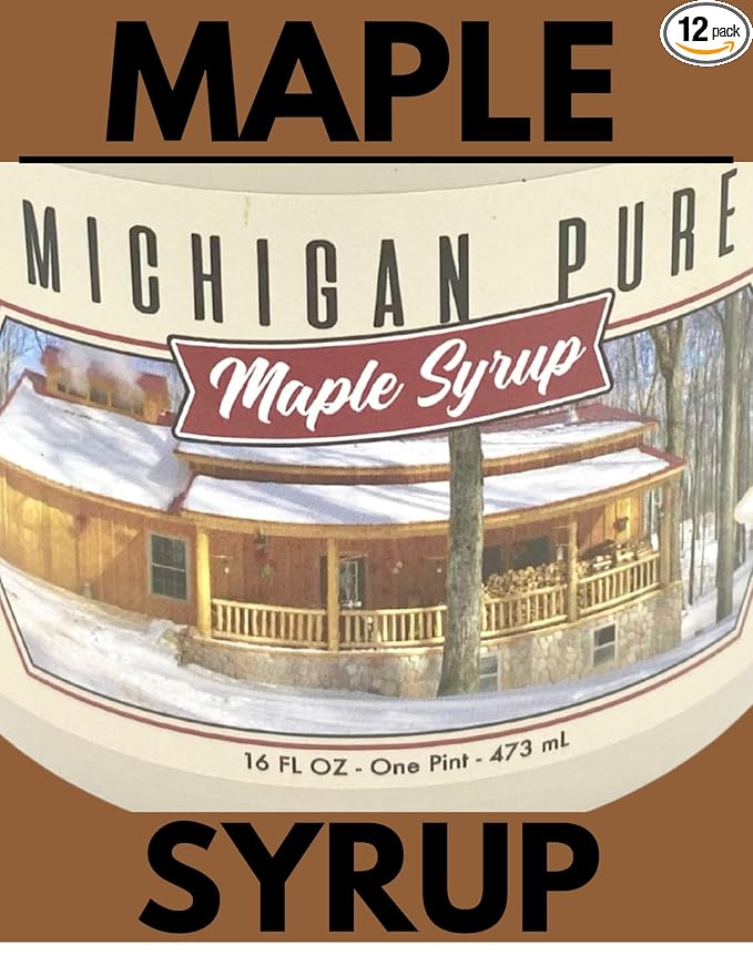 All Natural 100% Pure B Grade Maple Syrup 16 Oz. (Pint)- Case of 12