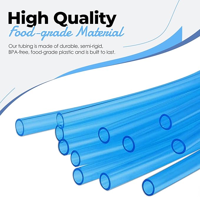 5/16” x 250’ Food Grade Hose Semi-Rigid Maple Syrup Tubing or Birch Sap Syrup Tree Tapping - 5/16 Maple Syrup Tubing Rated for use for 15 Years Made in Canada Transparent Blue