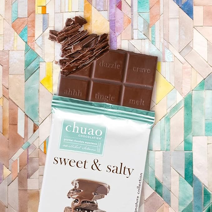 Chuao Chocolatier Sweet &amp Salty Milk Chocolate Gourmet Chocolate Bars 12-Ct. (2.8 oz. each)