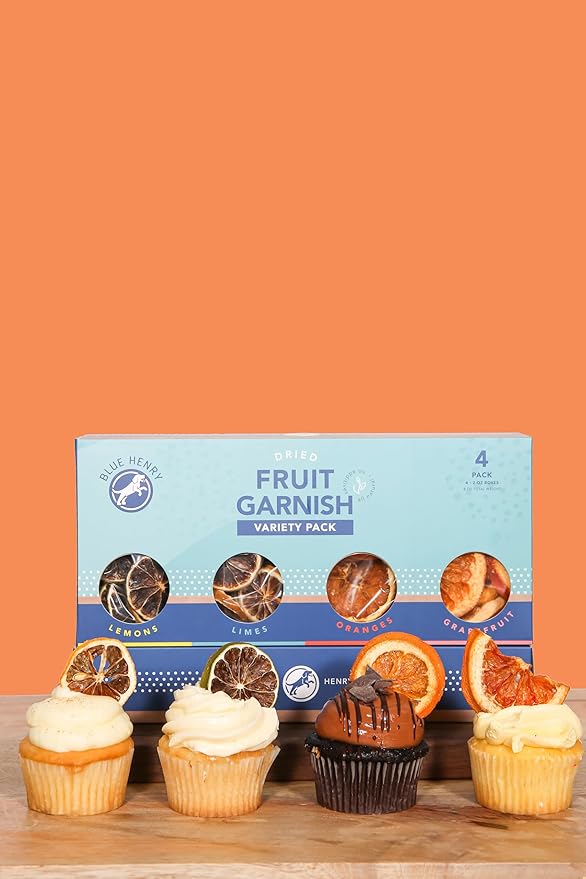 BlueHenry Variety Pack Dried Fruit Garnish - Orange lime lemon and grapefruit - 2 oz each