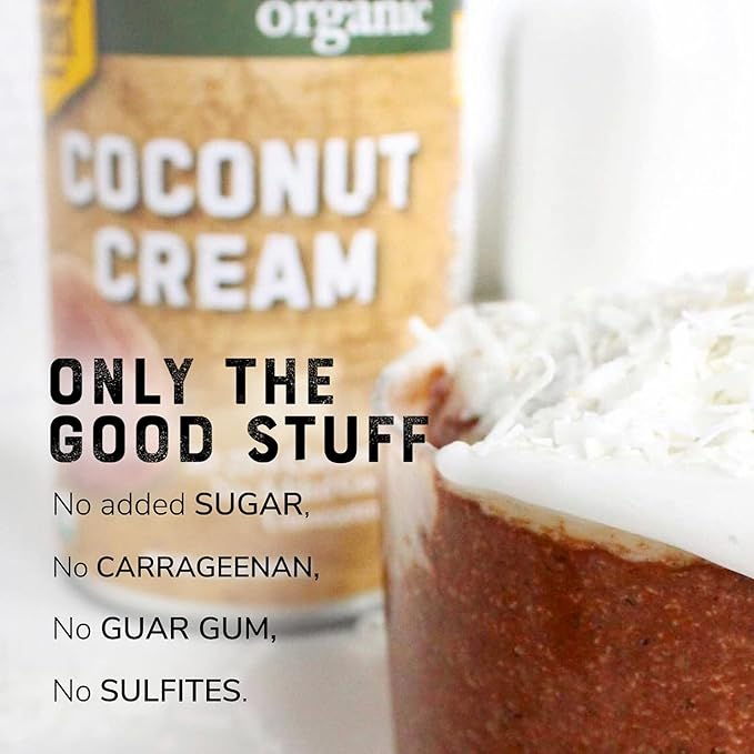 Organic Coconut Cream – NO GUAR GUM Unsweetened 20–22% Fat 13.5 oz (12-Pack) | Nature’s Greatest Foods