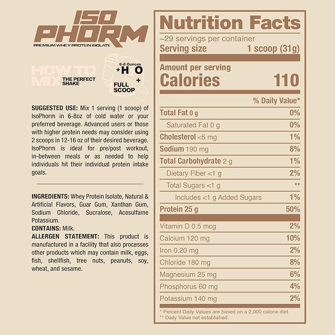 DRAGON PHARMA Isophorm Hydrolized Whey Protein Isolate Fast Absorption Premium Whey Protein Maximize Recovery Great Tasting 25g Per Serving (2 lb Vanilla Soft Serve)