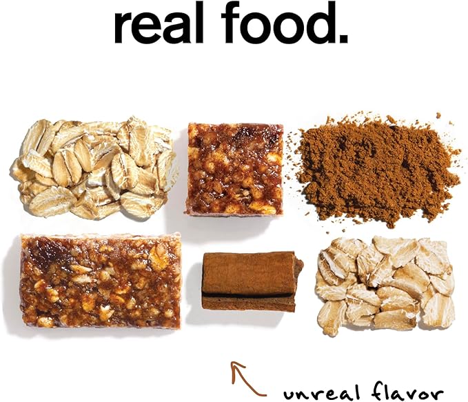 Skratch Labs Energy Bar | Cinnamon + Oatmeal (12 Pack) | Plant Based Healthy Snack | Low Sugar - 5g Protein | Non-GMO Gluten Free Soy Free Vegan Kosher