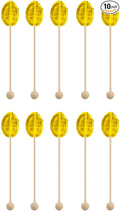 Sweet Stirs Original Flavored American Honey Spoons on Wooden Sticks Gift Pack of 10 (Lemon)