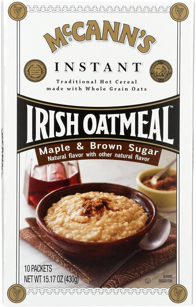 Instant Irish Oatmeal Maple Brown Sugar 15.17 Ounces (Case of 12)