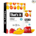 That's it. Apple + Mango 100% Natural Real Fruit Bar Best High Fiber Vegan Gluten Free Healthy Snack Paleo for Children &amp Adults Non GMO No Sugar Added No Preservatives Energy Food (12 Pack)