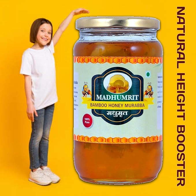 Fresh and Natural Murabba Raw Forest Honey Helps Increasing Height Growth Healthy and Fresh Bans ka Murabba 500 gram Bamboo