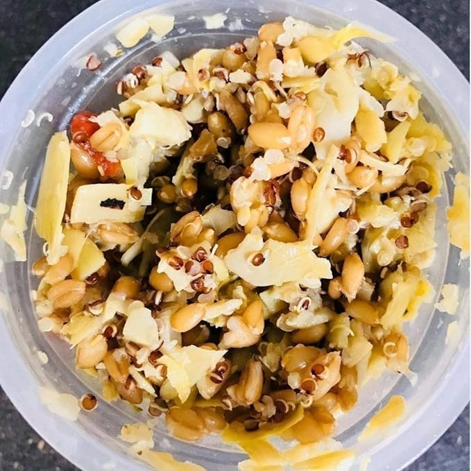 Kitchen &amp Love Cooked Farro Artichoke Lemon &amp Roasted Garlic Ready to Eat Quick Cups Shelf Stable Non Gmo Dairy Free Plant Based Kosher Vegan Vegetarian 7.9 Oz (6-Pack)