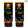 Bee Wild 100% Pure Raw Organic Unfiltered Honey - Sourwood 12 ounce Pack of 2
