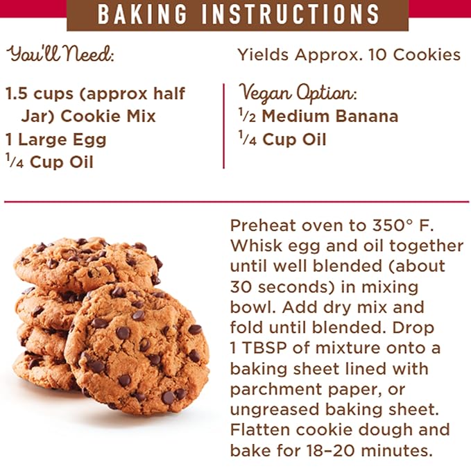 PB2 Pantry Chocolate Chip Cookie and Brownie Mix Gluten Free Non-GMO 4g Protein Per Cookie Vegan (2 Jars - 16 Oz Each)