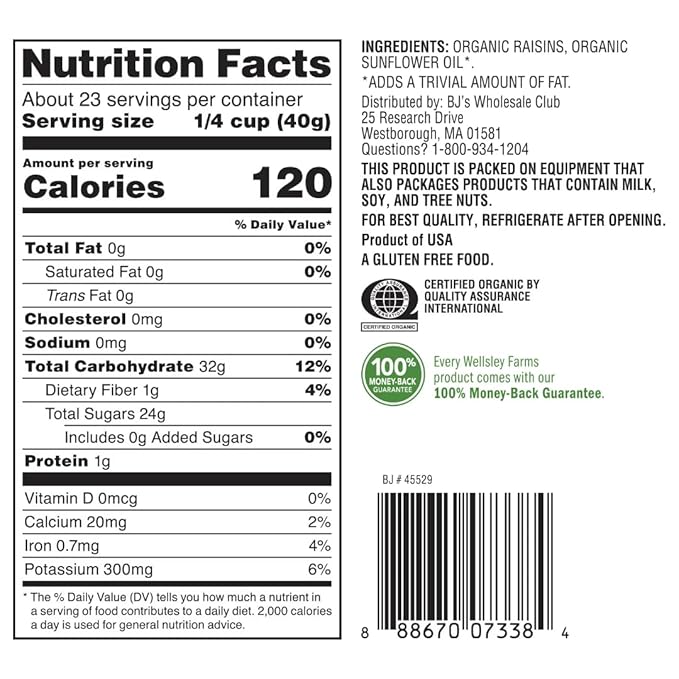 Organic Raisins 32 oz (2 packs)