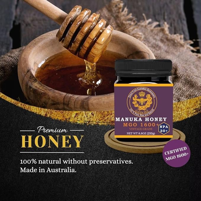 Manuka Honey MGO 1600+ NPA 30+ High Strength Medical Grade - Raw Manuka Honey (250g/8.8 ounce)