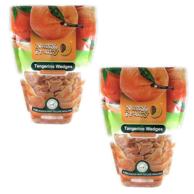 Nutty &amp Fruity Dried Tangerine Wedges 2 20 oz Bags