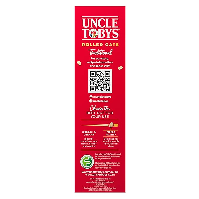 Uncle Tobys Traditional Oats 1kg.
