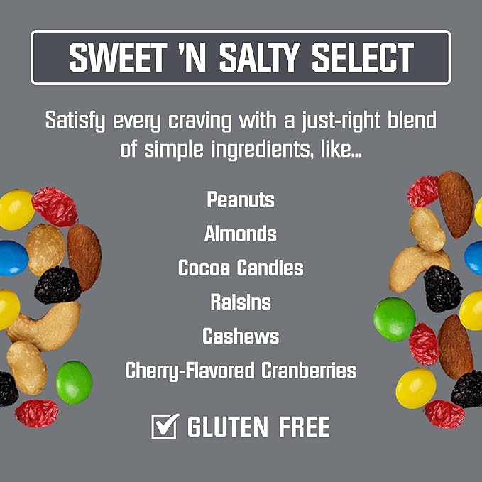 Kar’s Nuts Sweet ‘N Salty Select Trail Mix 5.5 oz – Grab &amp Go Bags Individual Snack Packs (Pack of 12) Gluten-Free Trail Mix Snack