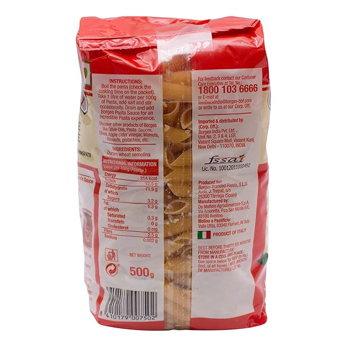 METREY Penne Rigate Durum Wheat Pasta 500g