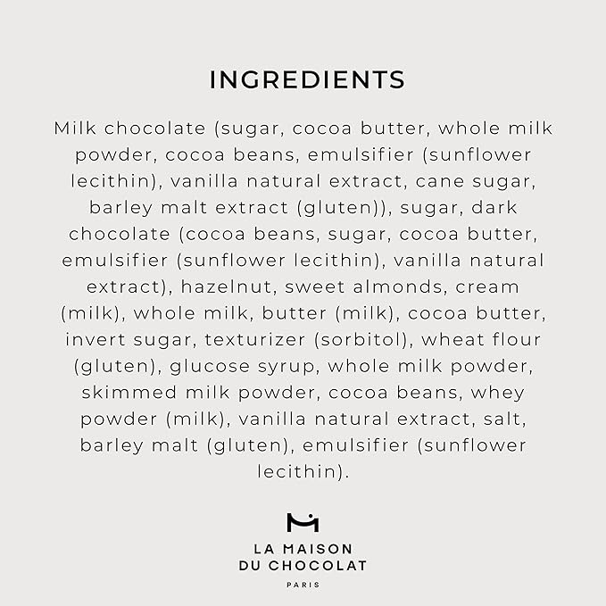 LA MAISON DU CHOCOLAT Coffret Maison Milk Gourmet Milk French Chocolate Gift Box (24 Pieces)