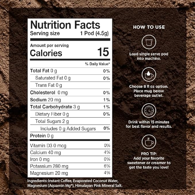 VitaCup Hydration Coffee Pods The First Coffee That Hydrates You w/Electrolytes Coconut Water Pink Himalayan Salt Magnesium Medium RoastSingle Serve Pod compatible w/Keurig K-Cup Brewers 72Ct