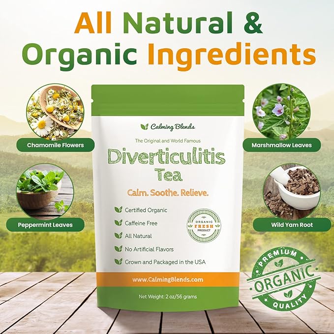 Diverticulitis Tea | All Natural Caffeine Free Digestive Health | 2 Pack