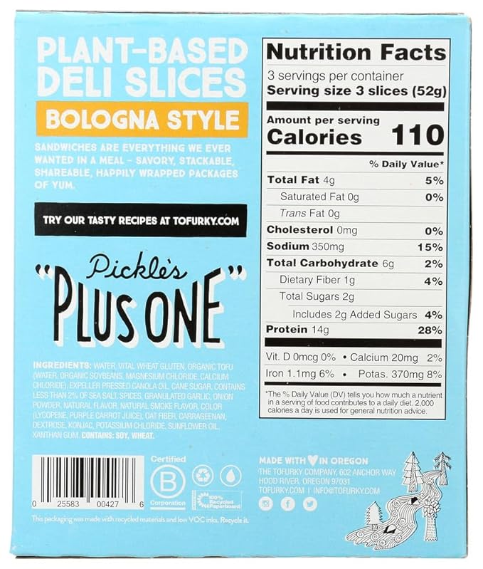 Tofurky - Bologna Deli 5.5 Ounce -- 6 per case.
