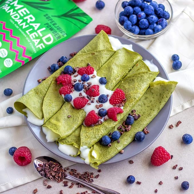 Suncore Foods Emerald Pandan Leaf Powder Natural Green Food Coloring Powder Gluten-Free Non-GMO 3.5oz 1 Pack