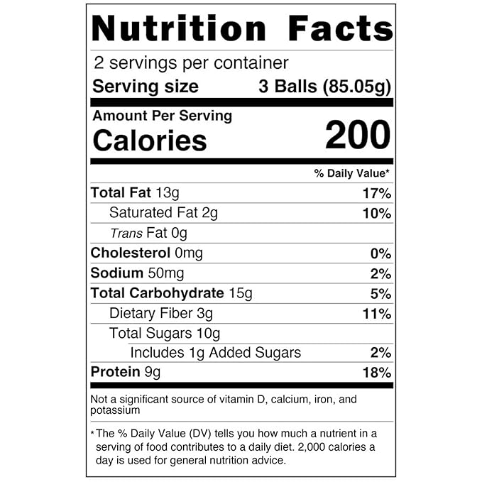Wholly Balls Protein Bites – Healthy Plant-Based Snack | High Protein Low Sugar Gluten-Free Energy Balls (Pack of 3 Breakfast Ball)