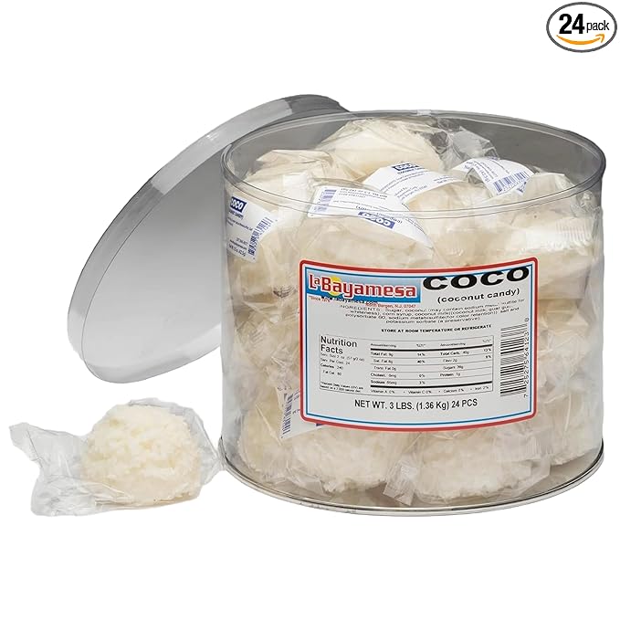 La Bayamesa || Coco Blanco || 3lb || (Coconut &amp Milk Candy Snack) coconut yogurt || coconut cookies || (pack 24)