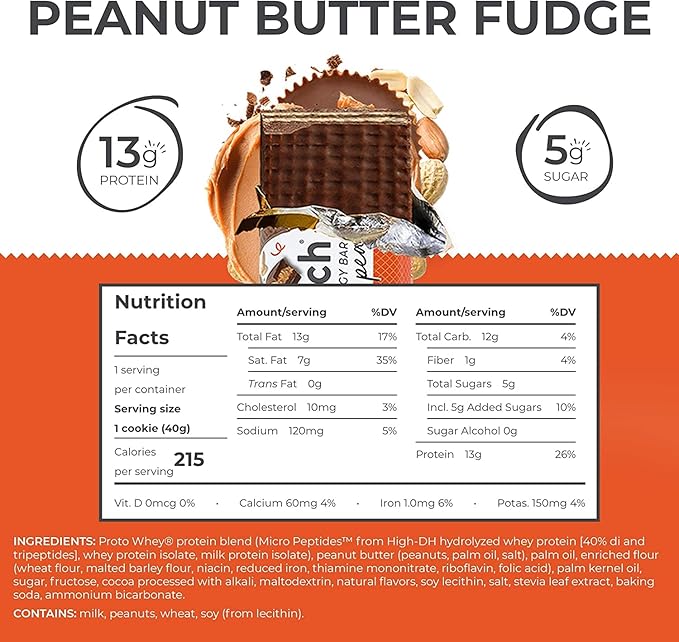 Power Crunch Protein Bars High Protein Snacks with Delicious Taste Variety Pack S'mores &amp Peanut Butter Fudge 1.4 Ounce (24 Count)