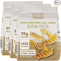 Care Free Kitchen Plain 3-Pack (8 oz. Bags) Rotini Keto Pasta Noodles 20g High Protein Low Carb 2g Net Carbs 26g High Fiber