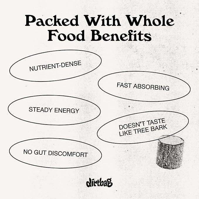 Dirtbag Bar Organic Whole Food Energy Bar with Clean Plant Protein Original Chocolate 8 Pack Dates Oats Nuts 100% Dark Chocolate NO Ultra-Processed Gunk Vegan &amp Gluten Free.