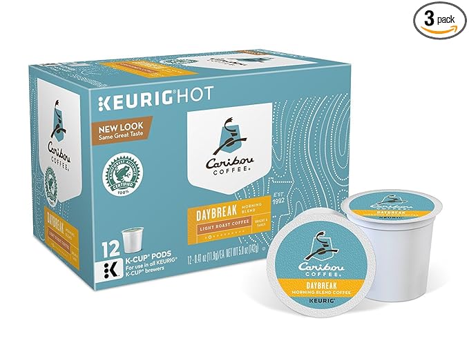 Caribou Coffee Daybreak Morning Blend K-Cups 12-Count (Pack of 3)