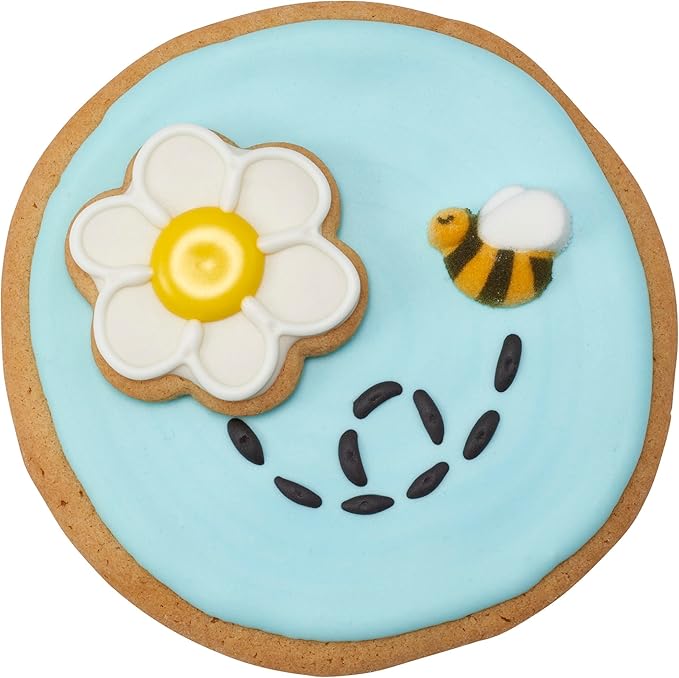 Lucks Dec-Ons Decorations Molded Sugar/Cup-Cake Topper Bumble Bees Assortment 1 Inch 176 Count