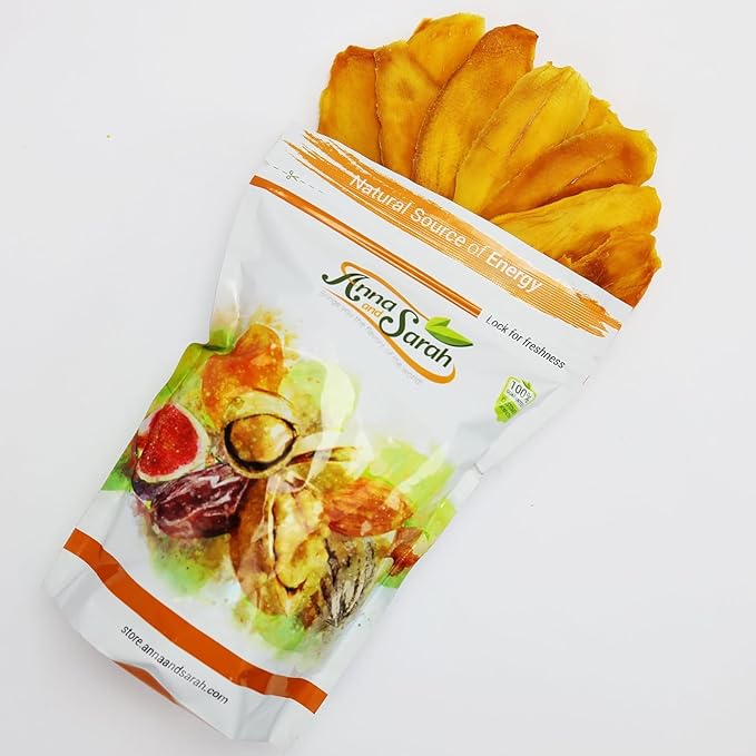 No Sugar Added Dried Mango Slices 32 Oz Delicious Texture Soft &amp Juicy No Sugar Added Dried Mango Naturally Ripened Mangos Dried Fruits Gluten Free Non GMO Natural Source of Vitamin C in Resealab