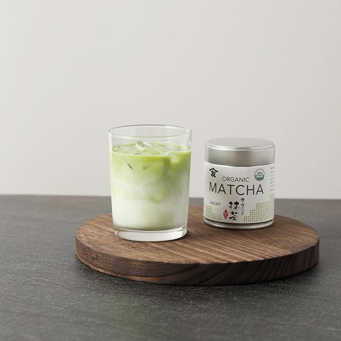 TOMOSAN Japanese Organic Matcha - Authentically Japanese Uji Kyoto Origin Traditional Stone Milled Green Tea Powder 30g/1.06oz