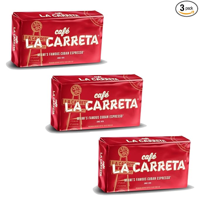 Espresso Ground Coffee – Café La Carreta Cuban Coffee 10 oz Bag – Miami’s Famous Cuban Espresso Since 1976