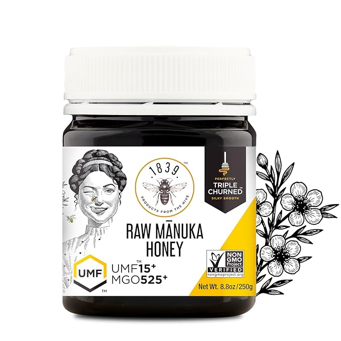1839 Triple-Churned™ Raw Mānuka Honey UMF 15+ | MGO 525+ | Rich Texture | 100% New Zealand Origin | 250g