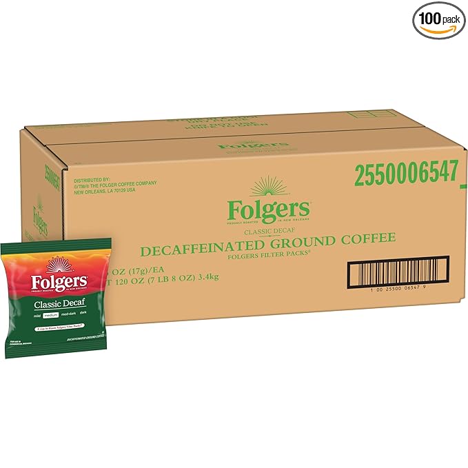 Folgers Decaf Ground Coffee .60 Ounce (200 Count)