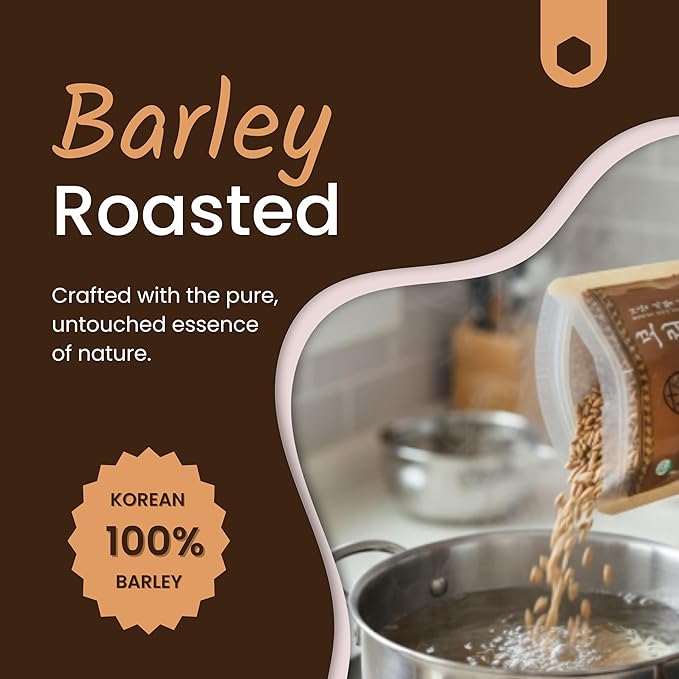GAGOPA Roasted Barley Tea – 100% Korean Grain Tea Smooth Nutty Flavor Caffeine-Free Herbal Drink Hot or Iced 450g Bulk Pack