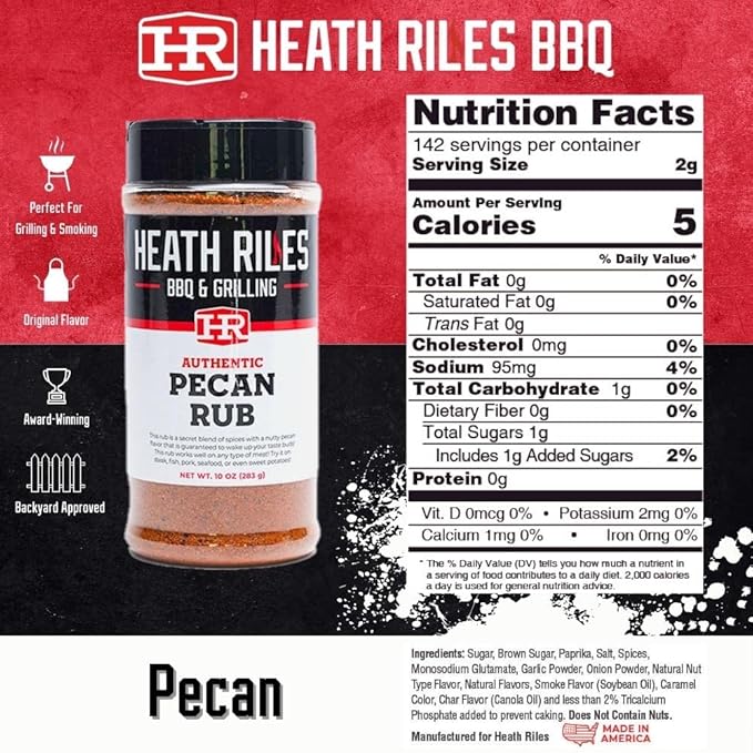 Heath Riles Sweet BBQ Honey Rub and Pecan Rub Seasoning Bundle