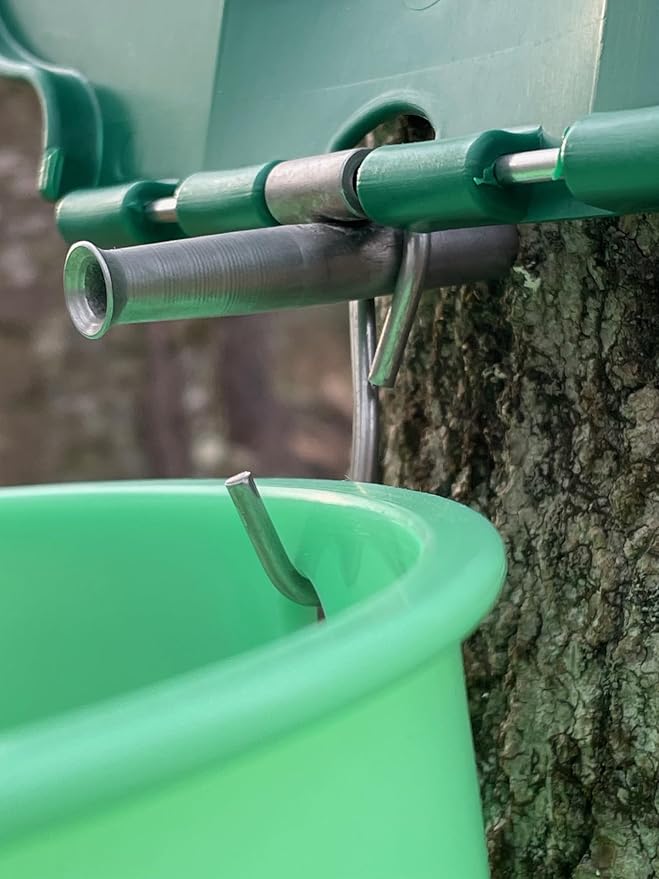 Premium Maple Syrup Kit - 3 Buckets w/Lids 3 Stainless Taps Tapping Bit 2 Filters &amp Guide to Maple Sugaring