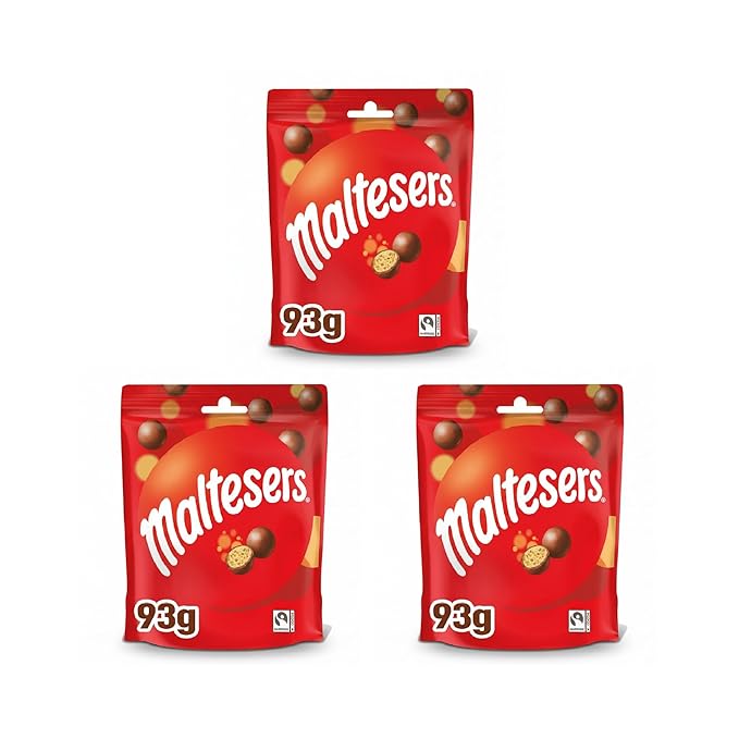 Maltesers Standard Chocolate Pouch 93g (Pack of 3)