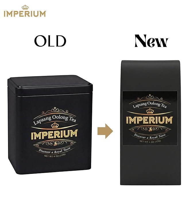 Imperium Lapsang Oolong Tea Loose Leaf (4oz) Hand-Picked Premium Oolong Brews 100 Cups Naturally Bold Beverage Robust Smoky Flavor Deep Aroma Comforting Smooth Finish Energizing Experience