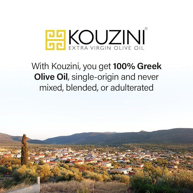 Kouzini Triple Olive Oil Bundle Premium Greek Organic and Raw Unfiltered Extra Virgin Olive Oil For Kitchen Grill Salad Dressings 500ml Bottles