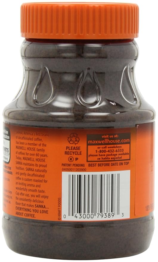 Sanka Instant Decaf Coffee 8 Ounce Jar (Pack of 4)