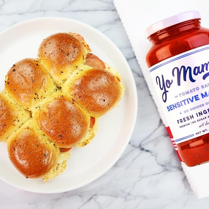 Yo Mama's Foods Sensitive Marinara Pasta Sauce | (3) 25 Ounce Jars | No Sugar Added Low Carb Gluten Free Paleo Friendly and Made with Fresh Non-GMO Tomatoes