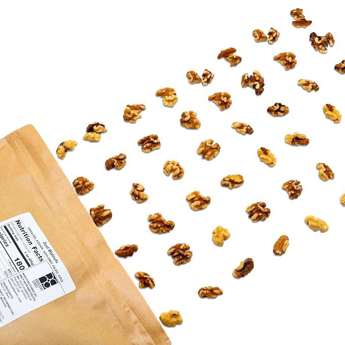 Roastery Coast Walnuts Bulk 4 LB No Shell Halves and Pieces Raw Steam Pasteurized Unsalted Non-GMO Gluten Free Kosher Just Walnuts