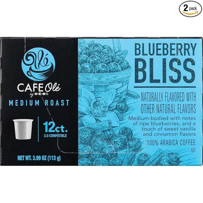 CAFE Olé by H‑E‑B Medium Roast Blueberry Bliss Coffee Single Serve Cups 12 ct 2 Boxes