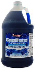 Snappy Blue Raspberry Sno Cone Syrup 1 Gallon - Ready-to-Use Shaved Ice &amp Snow Cone Flavoring Professional Grade Syrup for Sno Cone Machines 14 Flavor Options