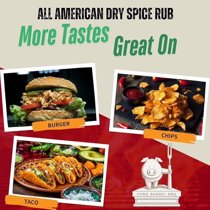 Pork Barrel BBQ All American Seasoning &amp Rub – Sugar-Free Keto Gluten-Free No MSG All-Purpose BBQ Rub &amp Meat Seasoning – 7 Pound for Smoking &amp Grilling – Beef Chicken Pork &amp Seaf